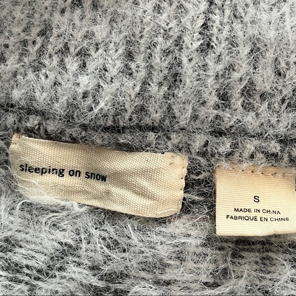 Sleeping On Snow Anthropologie Faroe Off The Shoulder Sweater Small Gray Wool - Picture 7 of 10